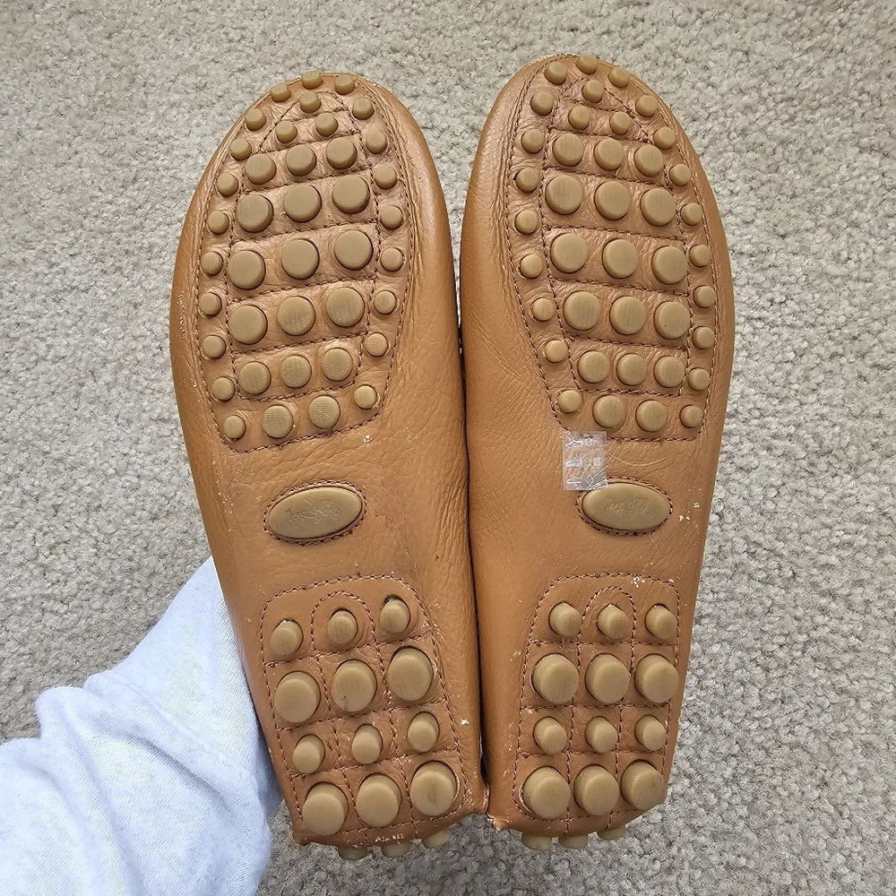 Coach Nadia genuine leather loafer flats cognac brown tassels size 7.5